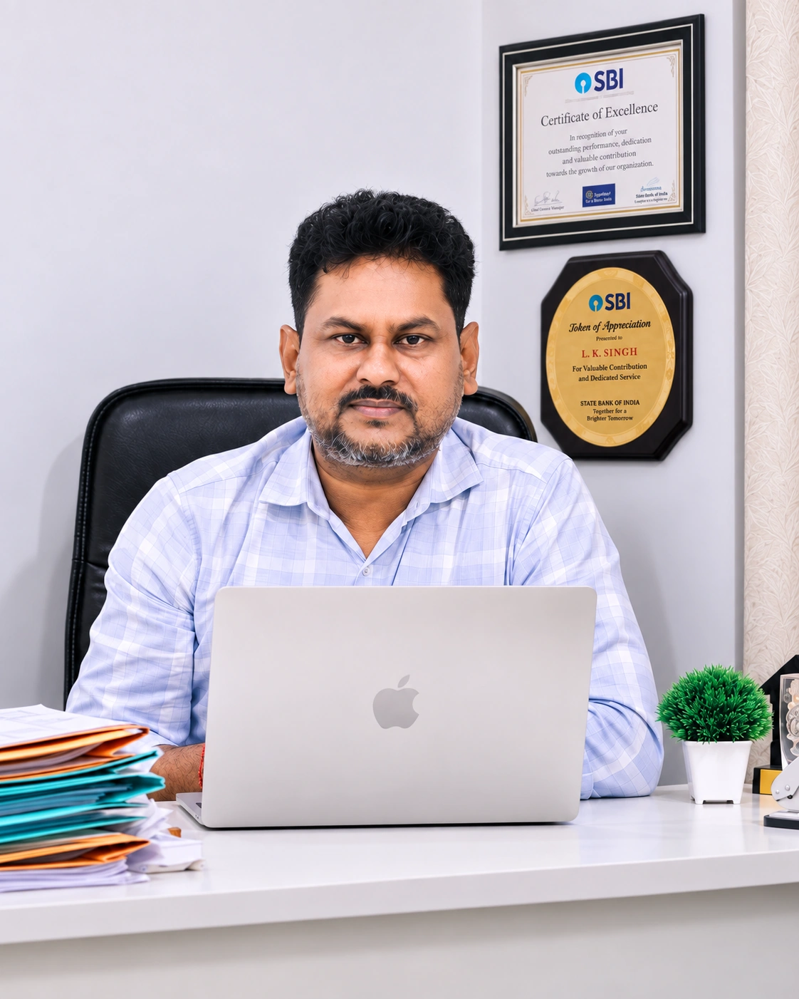 LK Singh at the Finstep Solutions office